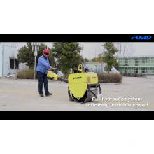 Pedestrian single drum 510kg asphalt roller compactor